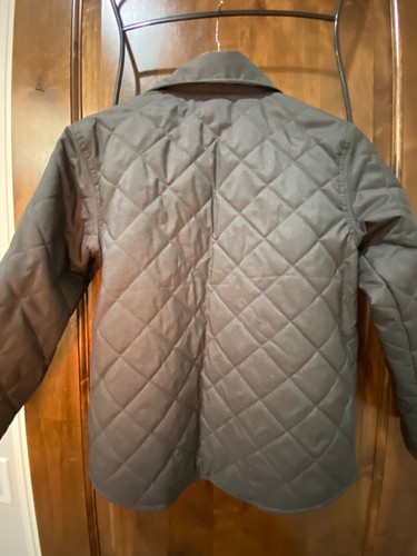 Gymboree Boys Quilted Button Up Jacket Size L (10-12) Dark Grey Front Pockets - Picture 2 of 5
