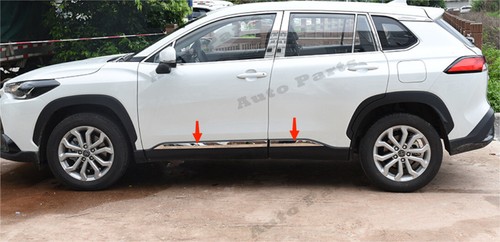 Door Side Body Molding Cover Trim For 2020-2023 Toyota Corolla Cross ABS Chrome - Picture 2 of 6