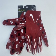 NIKE NCAA Vapor Knit 4.0 Red FOOTBALL GLOVES Stanford MENS 4XL RARE DX5291-620