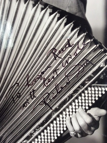 Richard Dig Accordion Player Black White Signed Photo Framed 8”x10” - Picture 5 of 11