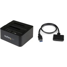 StarTech.com Standalone Hard Drive Duplicator, Dual Bay HDD/SSD Cloner/Copier...