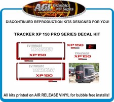 EVINRUDE TRACKER XP 150 PRO SERIES DECAL SET reproductions XP150