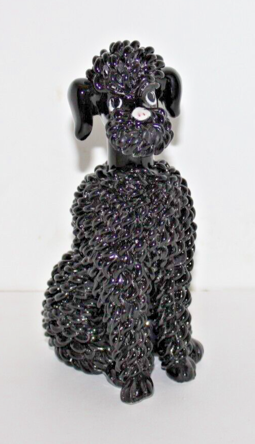 Vintage Black Spaghetti Poodle made in Italy 8.5