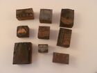 Vintage Printer Block Stamps Lot of 9