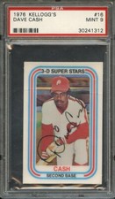 1976 KELLOGG'S 16 DAVE CASH PSA MINT 9 