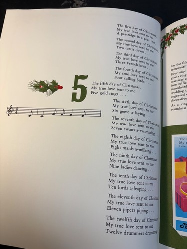 The Twelve Days of Christmas BOOK 1977 Stamps Christmas Island Limited - Picture 9 of 24