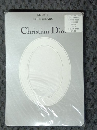 2 pair pack Christian Dior Nylon Stockings size 8.5 S - 11 T new Vintage Old - Picture 13 of 43