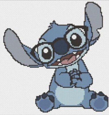 DISNEY STITCH IN BRILLE GEZÄHLTES KREUZSTICHMUSTER