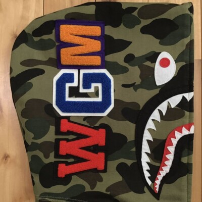 A Bathing Ape WIND STOPPER カモフラ M BAPE GORE wind stopper 1st camo yellow Full zip hoodie A