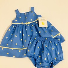 Sz 6 Mo Carter  s Little Duckie Dress Set W/ Diaper Cover NWT 2005