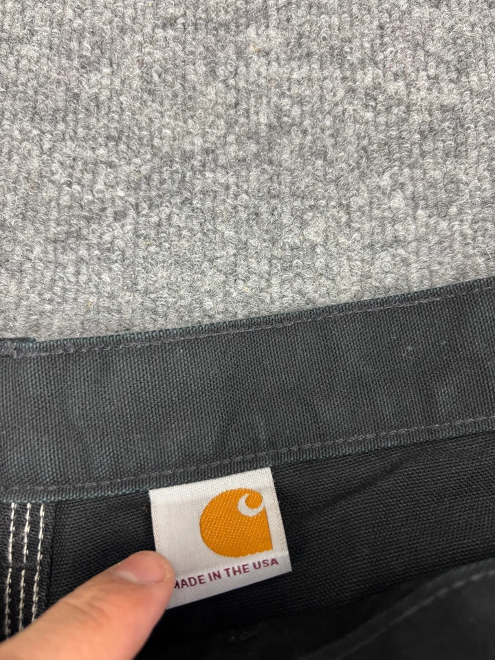 Carhartt B01 Double Knee Pants Men's W46 x L32 Black Duck Canvas Loose Original - Image 3 of 4