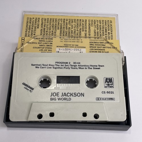 Joe Jackson, Big World (Audio Cassette Tape, 1986) Cream Cart, Shanghai Sky - Picture 8 of 8