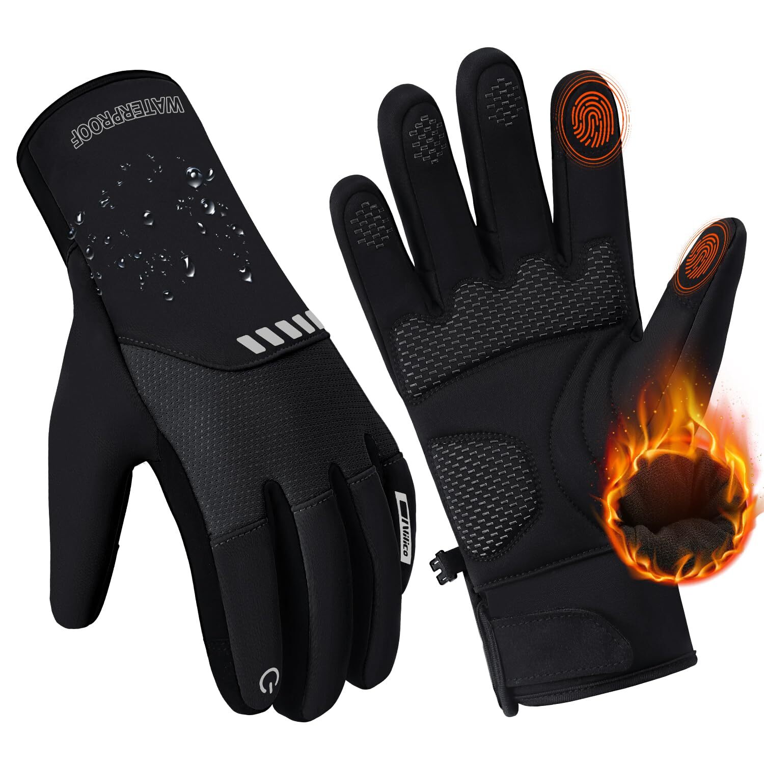 Winter Gloves for Men Women Cold Weather,Waterproof Winter Bike Gloves for Me...