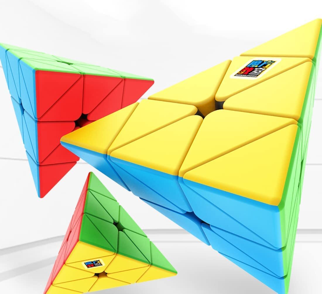 3X3 Pyramid Speed Cube Brain Teasers 3X3X3 Speed Cube Triangle Puzzle Magic C...