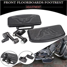 Black Front Floorboard Footboards For Harley Street Tour Glide Dyna Low Rider