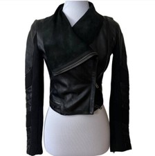 Zara Genuine Leather Lamb Black Fitted Soft Z...