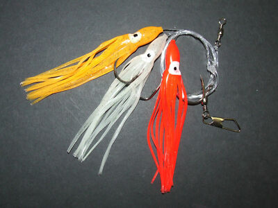 FFT BIG SQUID RIG 3 x 7/0 KREISHAKEN BOOTSWRACK NORWEGEN DORSCH BARSCH MEERESANGELN