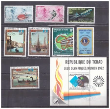 Chad lot of 25 stamps and souvenir sheet