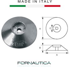 ANODO IN ZINCO A FLANGIA TONDA PER TIMONI E FLAPS SCAFO - ANODI A FLANGIA