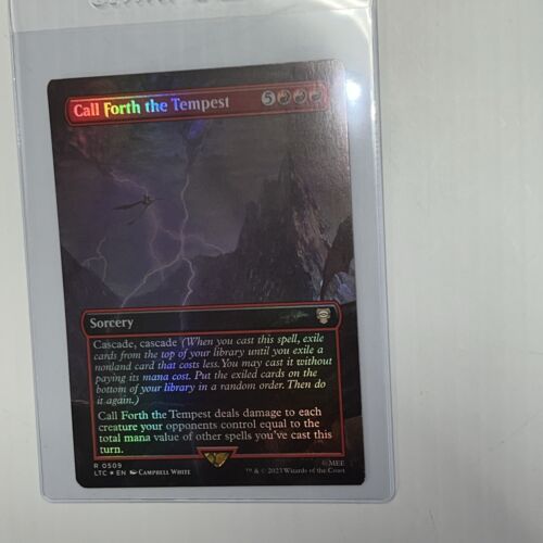 Call Forth the Tempest SCENE BORDERLESS FOIL, The Lord of the Rings, MTG NM/M - Picture 1 of 3