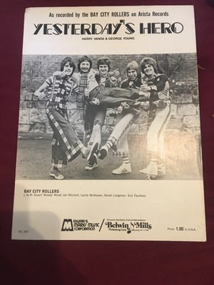 Bay City Rollers I Only Want To Be With You Vintage Song Lyrics Sheet Music Ebay