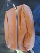 Mark & Graham Golf shoe leather travel bag tobacco  mono BSW photo shoot sample 