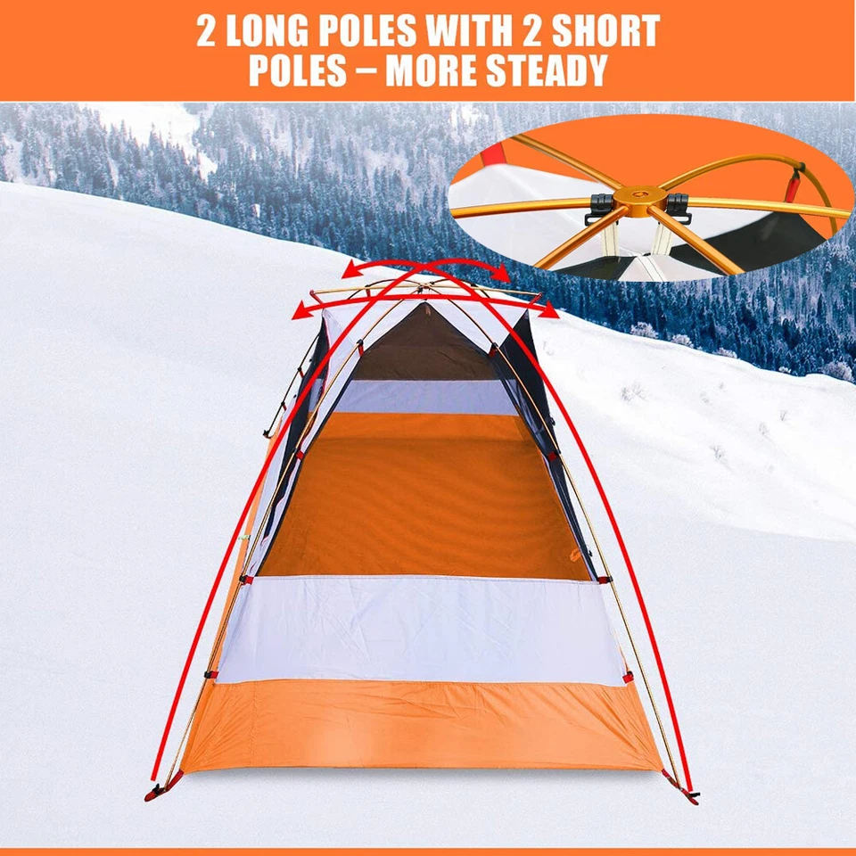 Ultralight 2 Person Hiking Camping Tent 4 Season Backpacking Winter Hunting Tent - Image 3 of 4