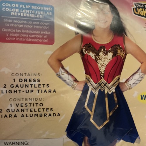 Girls Wonder Woman WW84 Halloween Costume Medium 8-10 New - Picture 2 of 4