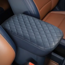 Joytutus Leather Armrest Cover For Ford Maverick 2022-2025 Dark Blue
