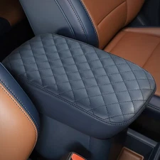 JOYTUTUS Leather Armrest Cover for Ford Maverick 2022-2025 Dark Blue