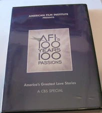 AFI 100 YEARS, 100 PASSIONS, Rare 2002 DVD, CBS~Love Stories host Candice Bergen