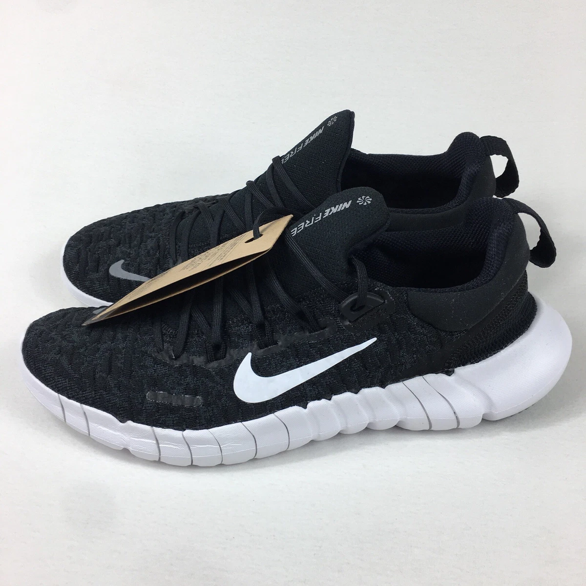 Nike Free Run 5.0 Next Nature Black White Smoke Grey Men's 6.5