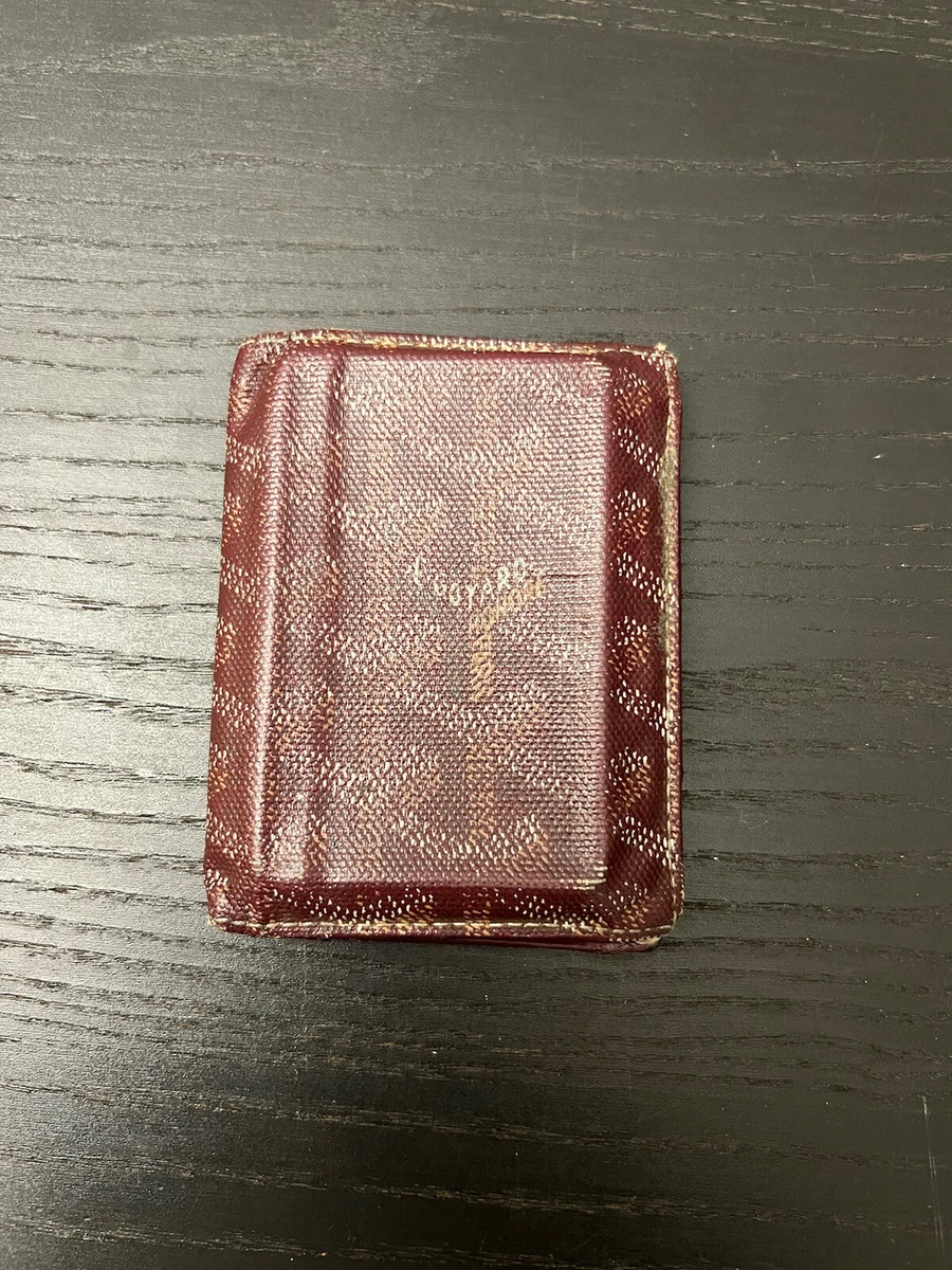 Goyard Saint Marc Card Holder Burgundy Authentic