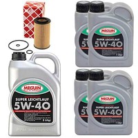 MotoröL Set SAE 5W-40 Vollsynth Meguin 9 Liter + ÖLfilter FüR Mercedes Vito W639