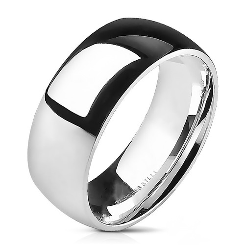 316L Stainless Steel High Polished Wedding Band Ring 3mm-8mm Wide Sizes 4.5-14 - Picture 8 of 8