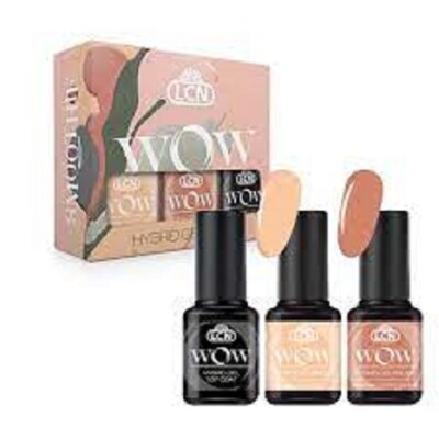 Set LCN WOW Hybrid Gel Polish SMOOTHIE - 2 Vernis Gel + 1 Top Coat - 3 Flacons De 8ml - Brillant - Fabriqué En Allemagne