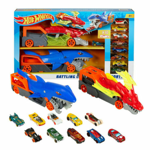 Hot Wheels City Battling Creature Juego de transporte con 10 coches fundidos a presión - Imagen 1 de 1