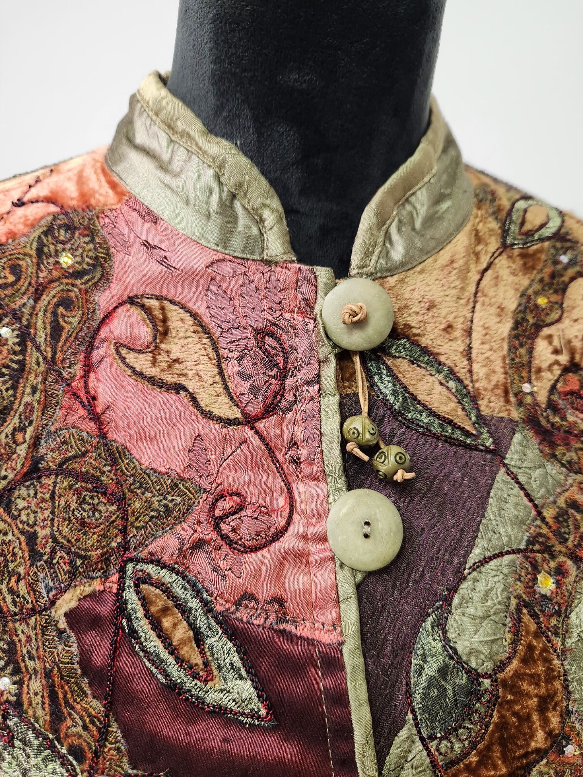 Drapers and Damons Jacket Patchwork Boho 3/4 Slee… - image 4