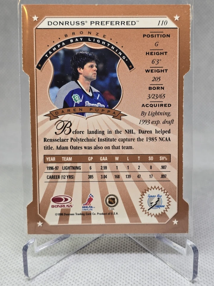 1997-98 Donruss Preferred Cut to the Chase #110 Daren Puppa - Image 2 of 4