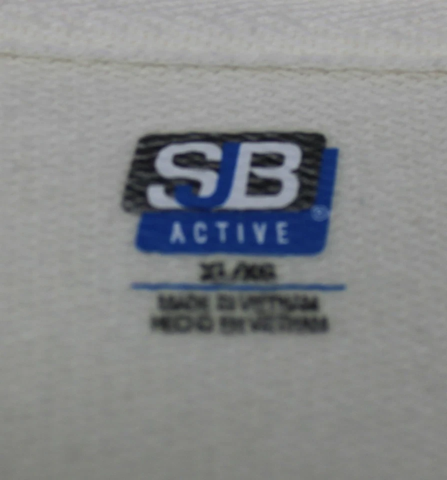 SB ACTIVE XL Women's Sweatshirt Long Sleeve Pullover 1/2 Button Hooded Cream - Image 2 of 3