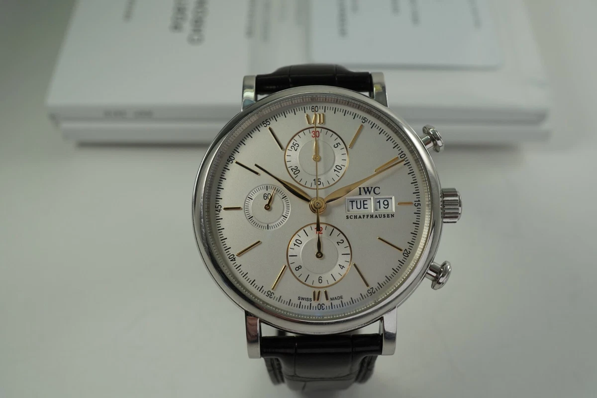 IWC PORTOFINO STAINLESS STEEL CHRONOGRAPH REF. 3910 BOX CARD