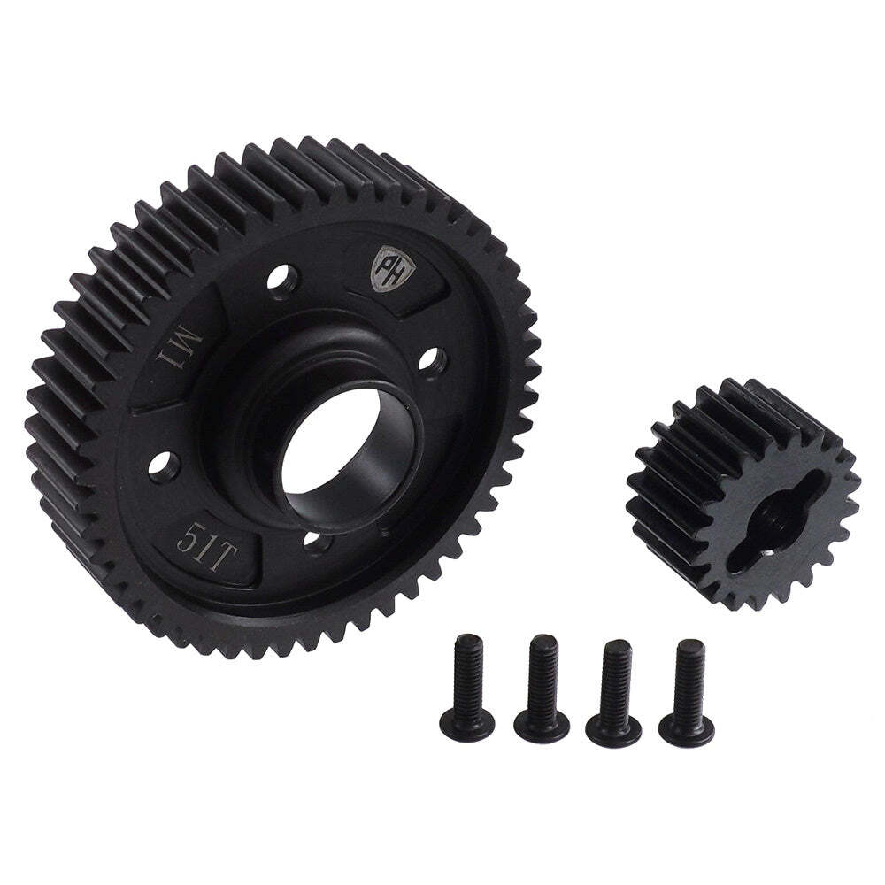 Medium Carbon Steel Center Diff Output Gear 51T & Input Gear