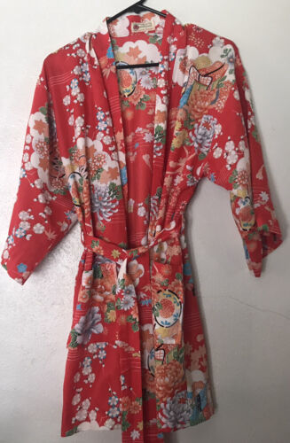 Gorgeous Silk Style Vintage Belted Kimono Tunic To