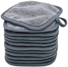 Makeup Remover Cloths Reusable Makeup Remover Pads 5 x 5 inch 12 Pack Gray