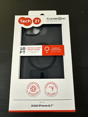 Tech21 iPhone 14 Plus (6.7'') Evo Check Series Case with MagSafe - Smokey Black