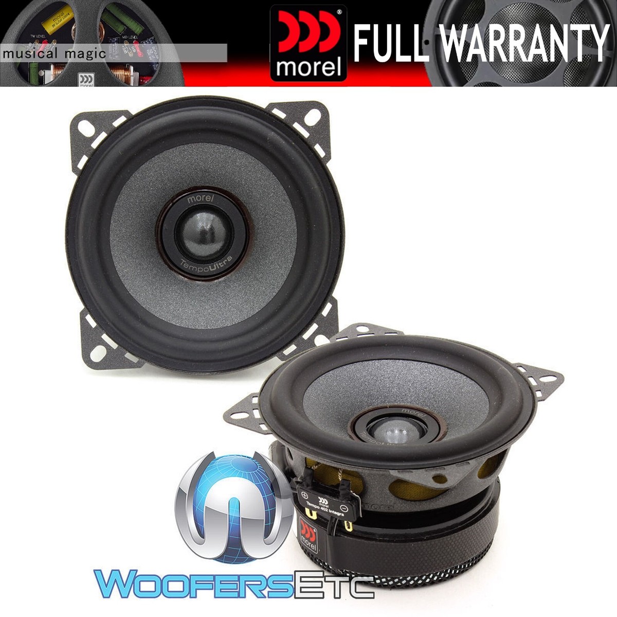 Morel Tempo Ultra 402 Integra 4" 2-Way Car Speakers - Premium Sound Upgrade