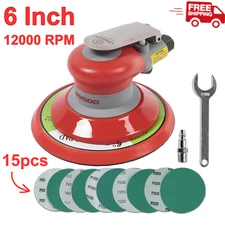 Pneumatic Random Orbital Sander 6-Inch Light Weight Palm Sander 3/16"  (5 mm)