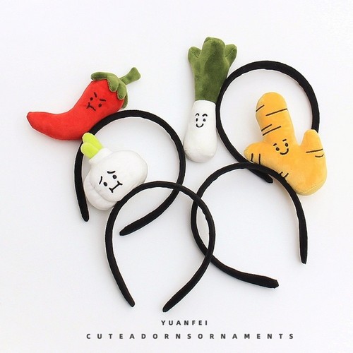 Plush Vegetable Headwear Photo Performance Headband Children's Accessories - Photo 6/16
