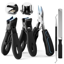 Professional Ingrown Toenail Tools Kit for Seniors,Wide Jaw Straight Nail Cli...