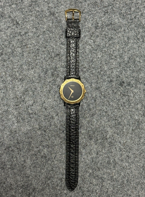 Vintage Gucci Watch Mens Black Gold Leather 13 3200 218 GG Logo | eBay